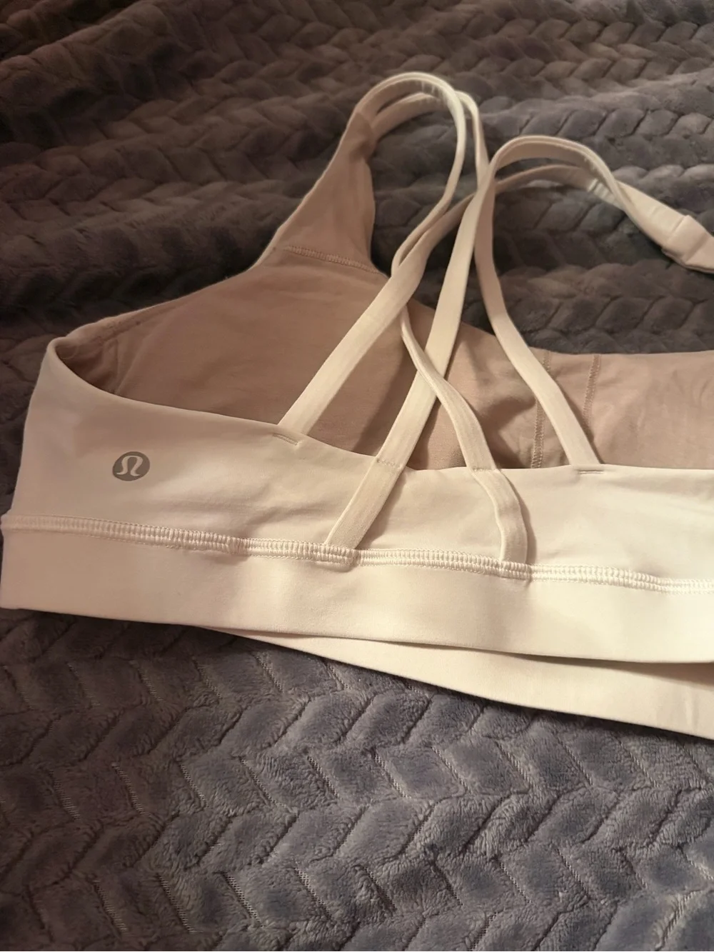 lululemon athletica Light Cream Strappy Sports Bralette